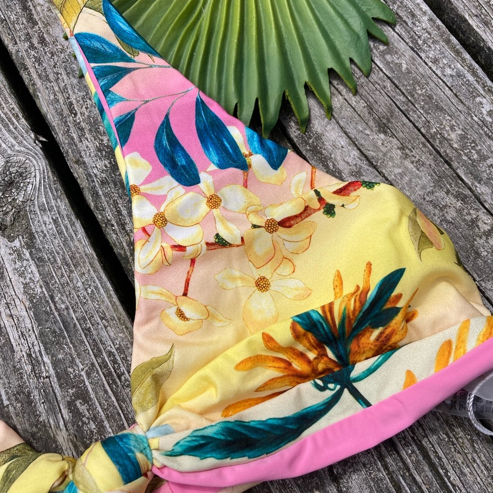 PQ SWIM Set - Tropical Reversible Drew Knot Top & Bottoms - S - Picture 5 of 17